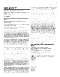 Jazz Studies* 1
