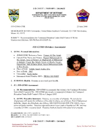 JTF-GTMO Detainee Assessment