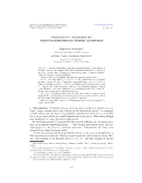 Probability Measures on Infinite-Dimensional Stiefel Manifolds