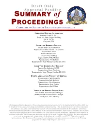 SUMMARY of PROCEEDINGS
