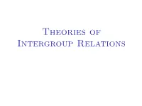Theories of Intergroup Relations References