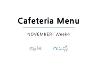 Cafeteria Menu