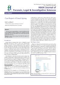 Case Report of Email Spying Recovery Is Virtually Impossible