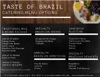 Catering Menu Options