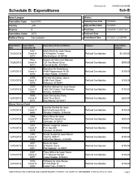 Expenditures Sch-B