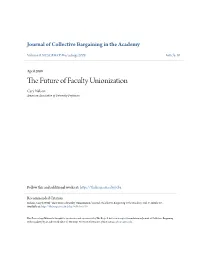 The Future of Faculty Unionization