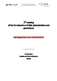 3 Meeting of the EU Network on Public Administration And