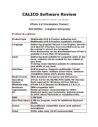 CALICO Software Review