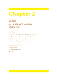 Chapter 2 Wood As a Construction Material