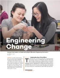 Engineering Change: Lessons from Leaders on Modernizing Higher Education Engineering Curriculum