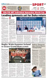 Leading Gymnasts Set for Doha Return