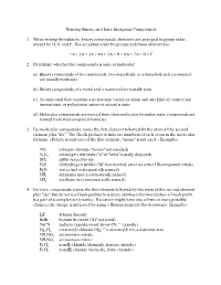 Naming Ionic Inorganic Compounds