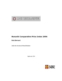 Nunavik Comparative Price Index 2006