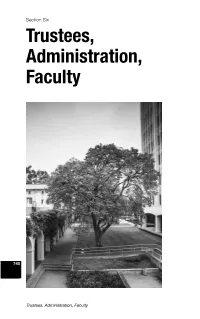 Section 6: Trustees, Administration, Faculty