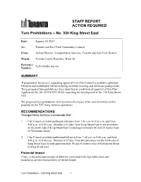 Staff Report Action Required