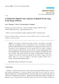 A Method for Digital Color Analysis of Spalted Wood Using Scion Image Software