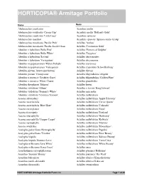 Armitage List For