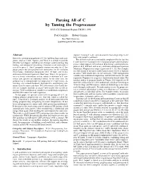 Parsing All of C by Taming the Preprocessor NYU CS Technical Report TR2011-939
