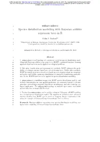 Species Distribution Modelling with Bayesian Additive