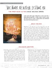 The First Book in the Chaos Walking SERIES