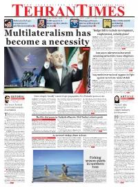 Zarif Says Multilateralism to Corruption