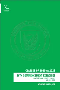 2021 Commencement Program