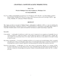Chapter 5: Contextualistic Perspectives