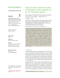 Division of Labour Promotes the Spread of Information in Colony Emigrations by the Ant Temnothorax Rugatulus