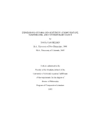 Expressions of Form and Gesture in Ausdruckstanz