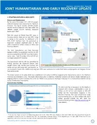 Joint Humanitarian and Early Recovery Updates (JHERU) Has Published Monthly the IDP Statistics Compiled by UNHCR from Government Source Data