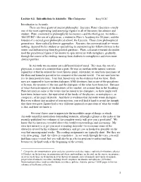Lecture 6.1: Introduction to Aristotle: the Categories Rorty UCSC