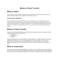 Modes of Heat Transfer What Is Conduction
