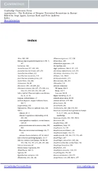 The Evolution of Neogene Terrestrial Ecosystems in Europe Edited by Jorge Agusti, Lorenzo Rook and Peter Andrews Index More Information