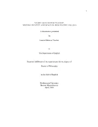 Writing Identity and Space in Irish Poetry 1963-2016