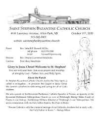 Bulletin for 2020-10-11 – St. Stephen