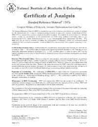 Certificate of Analysis