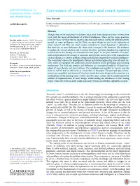 Connectors of Smart Design and Smart Systems Engineering Design, Analysis and Manufacturing Imre Horváth