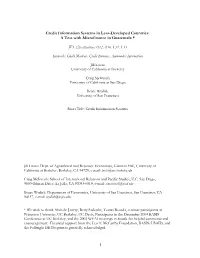 Credit Information Systems in Less-Developed Countries: a Test with Microfinance in Guatemala *