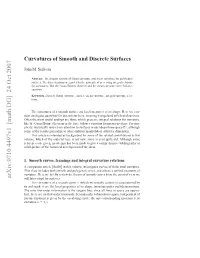 Curvatures of Smooth and Discrete Surfaces