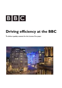 Driving Efficiency at the BBC