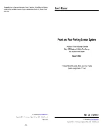 Front and Rear Parking Sensor System