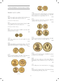 Thirteenth Session, Commencing at 2.30 Pm WORLD GOLD COINS