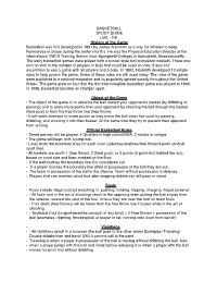 Basketball Study Guide Lms - P.E