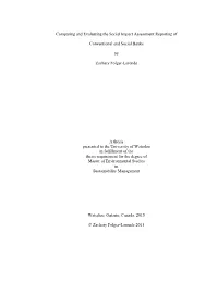 Comparing and Evaluating the Social Impact Assessment Reporting Of
