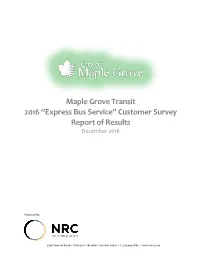 Maple Grove Transit 2016 “Expressbusservice”