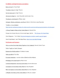 Mt Tabor Staff Suggested Resources