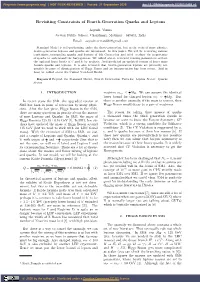 Revisiting Constraints of Fourth-Generation Quarks and Leptons