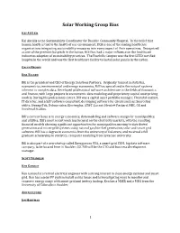 Solar Working Group Bios
