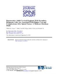 Study Complications After Spinal Fusion