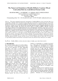 The Numerical Simulation of Double-Diffusive Laminar Mixed Convection Flow in a Lid-Driven Porous Cavity